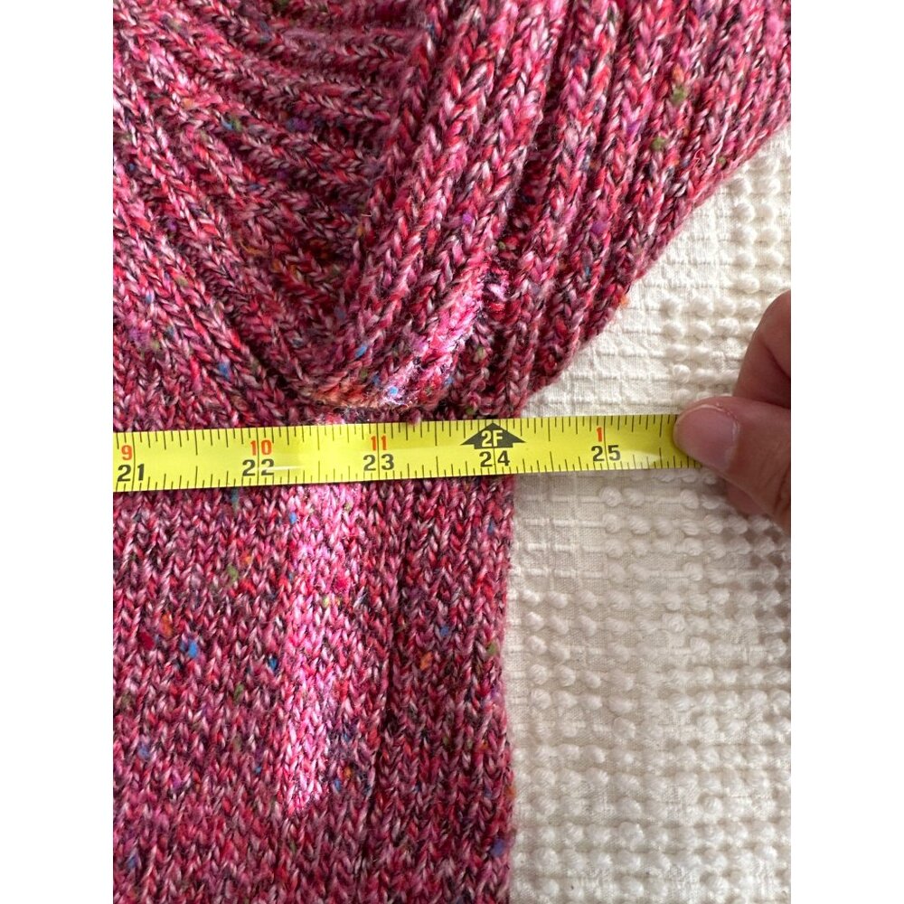 Drapers & Damons Women Cardigan Sz M Pink Speckled Sweater High-Neck SoftAF Cozy - Picture 9 of 13